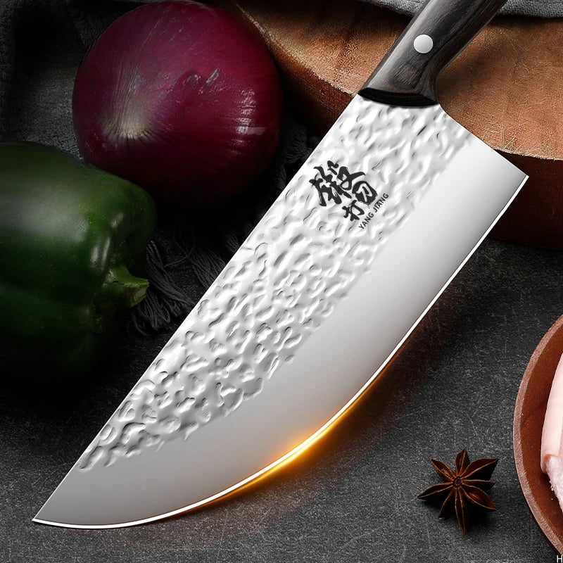 PLYS Professional Butcher Cleaver – Sharp Stainless Steel Knife Butcher Cleaver Knife Axl