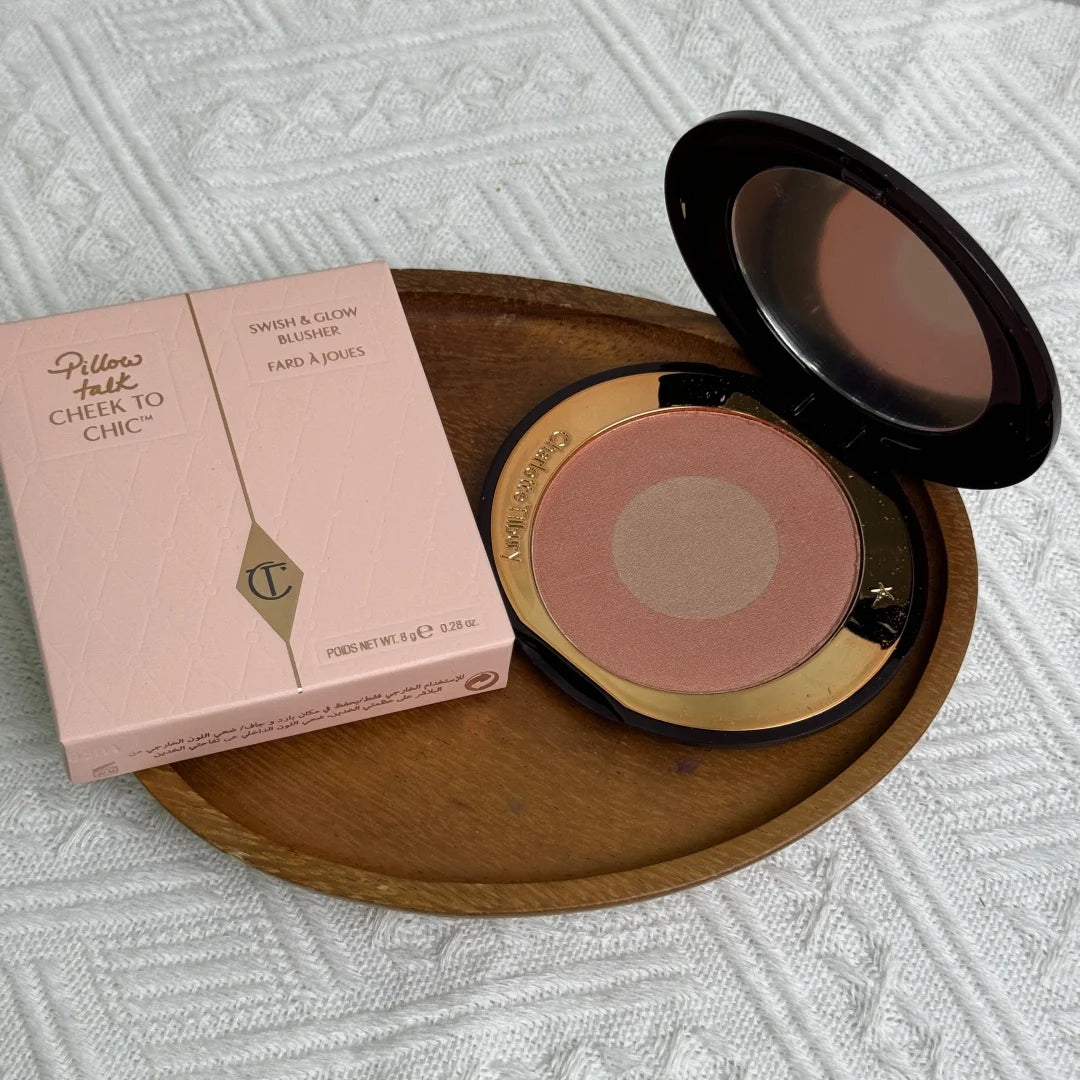 Charlotte Tilbury Makeup Set – Blush, Powder, Gloss & Eyeshadow Makeup Set Axl Pillow Talk