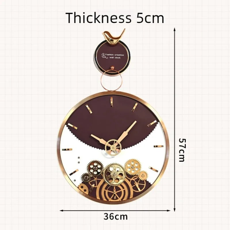 Modern Silent Wall Clock – Minimalist Geometric Living Room Decor Wall Clock Axl