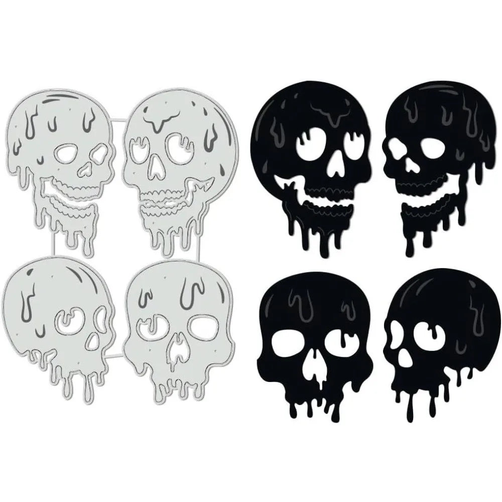 Melting Skull Cutting Dies – Embossing Stencils for Scrapbooking Craft Cutting Dies Axl AECH04-18677