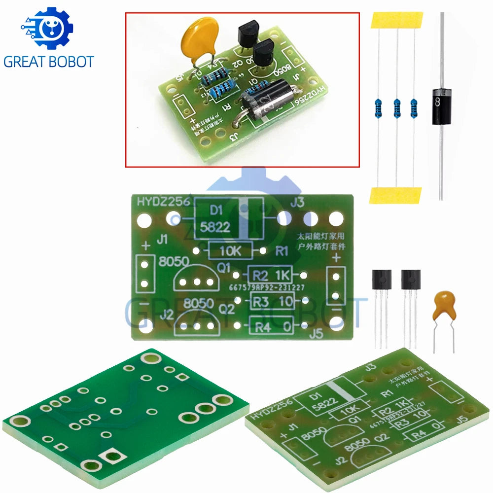 Solar Lithium Battery Charging Board | Light Control LED DIY Solar Charger Module Axl