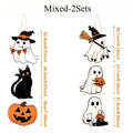 Halloween Pumpkin Ghost Door Hanging Pendant Decoration Halloween Door Hanging Axl Mixed-2 Sets