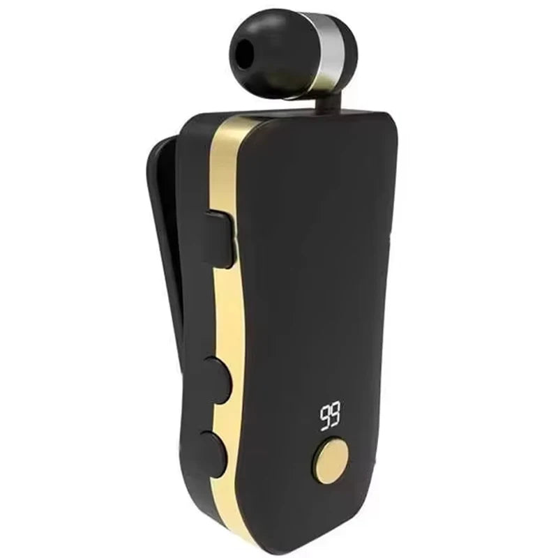 X-100 Wireless In-Ear Headphones | Retractable Sports Earbuds Wireless In-Ear Earbuds Axl X-100-golden