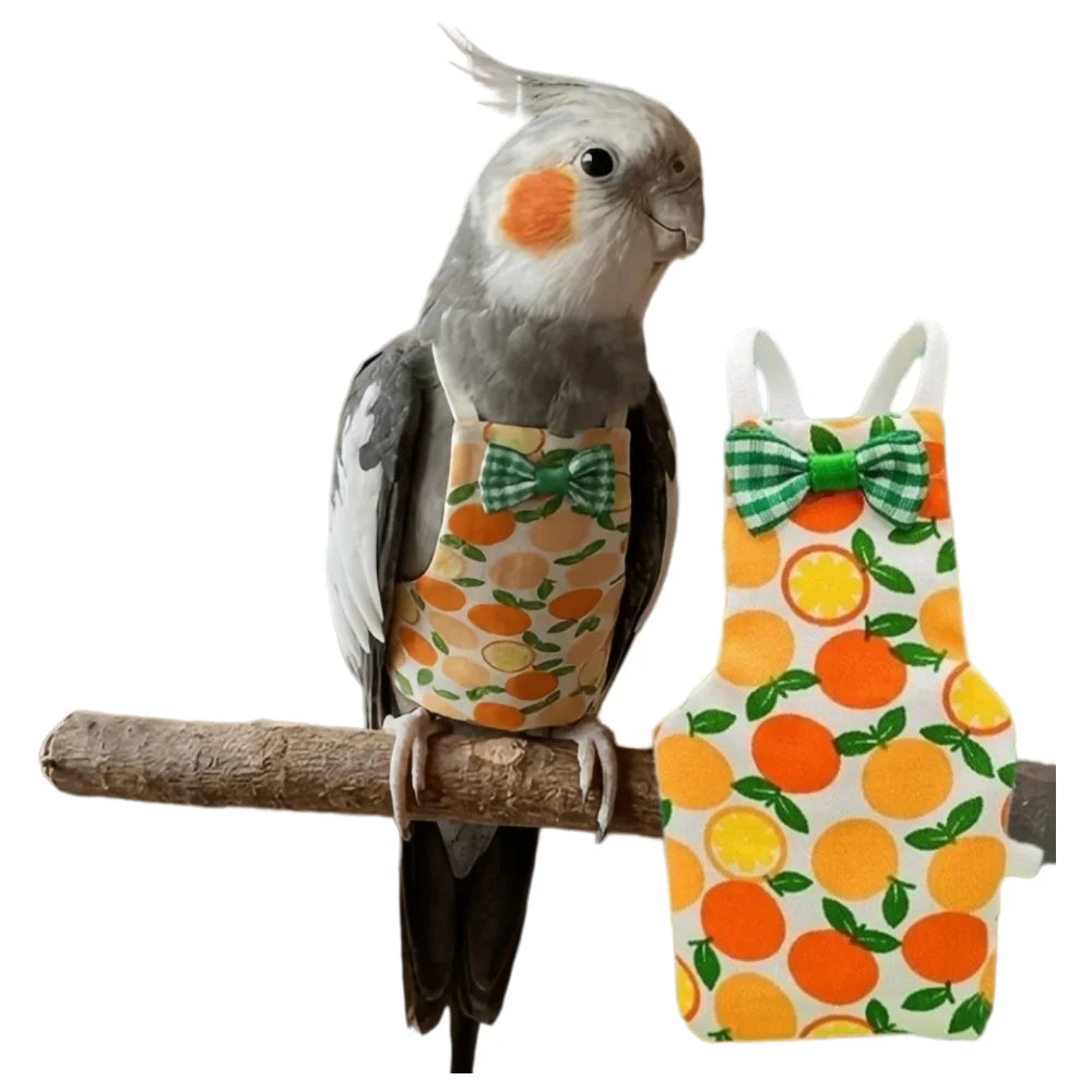 Parrot Flight Suit – Washable Cotton Bird Diaper with Bowtie Bird Flight Suit Axl