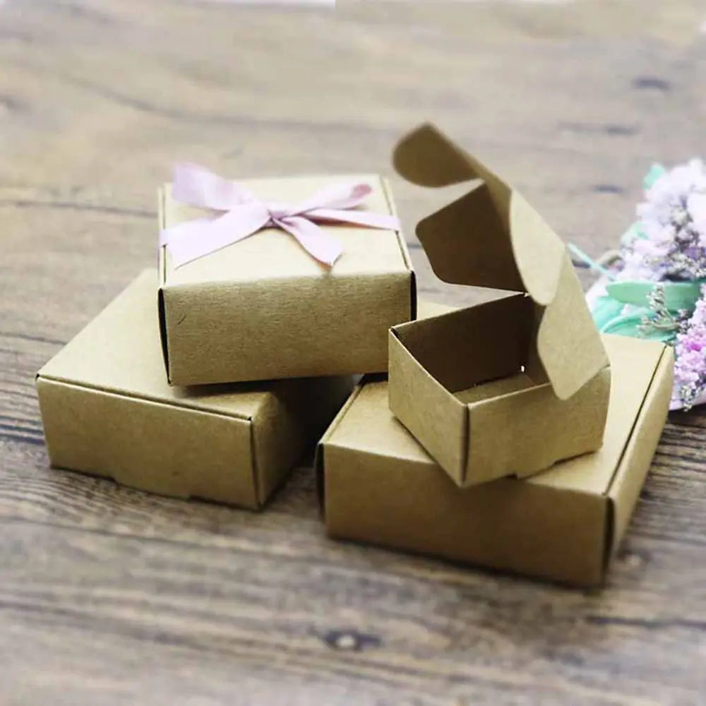 10-Pack Kraft Paper Gift Boxes – 9 Sizes Brown White Black Gift Packaging Boxes Axl