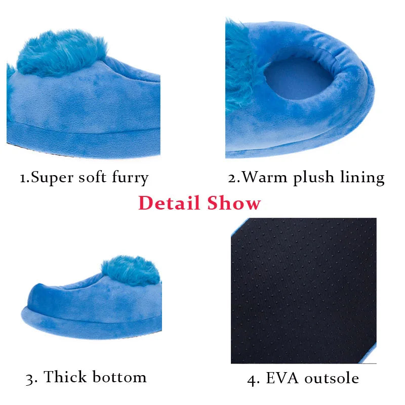 Women's Chunky Fuzzy Indoor Slippers – Novelty Bigfoot Warm Indoor Fuzzy Slippers Axl