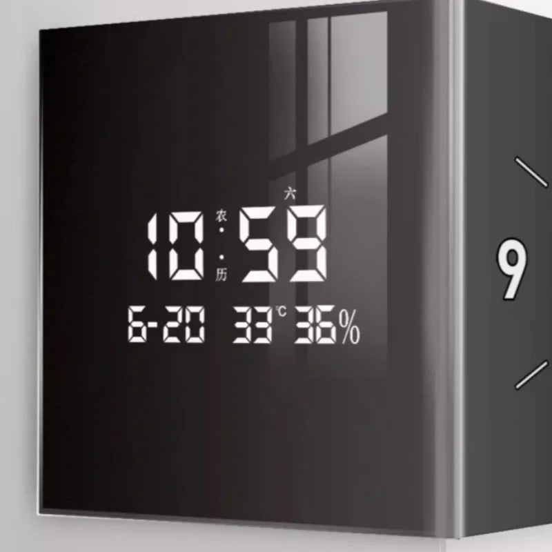 Double-Sided Nordic Silent Corner Wall Clock | 40cm Quartz Wall Clock Axl
