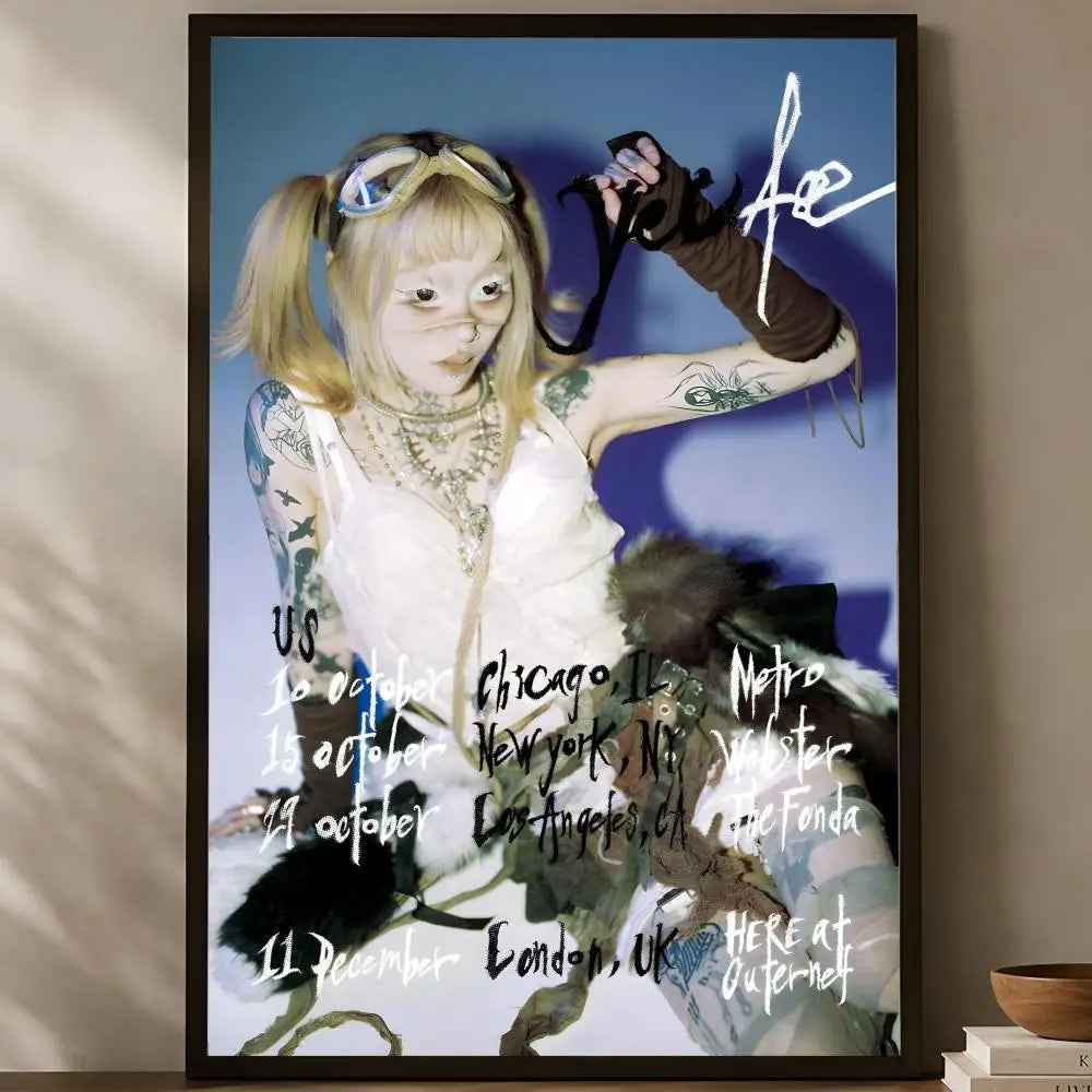 Y-yeule HD PVC Wall Art Poster – Self-Stick Home Decor Wall Art Poster Axl White13 60X90cmNoframe