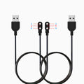2-Pack 2-Pin 2.5mm Magnetic Smart Watch Charging Cable USB Smart Watch Charger Axl Black