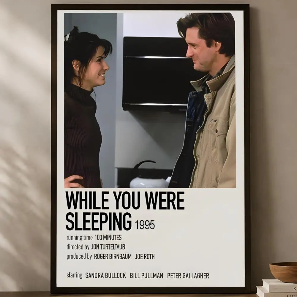While You Were Sleeping Movie Poster – Self-Stick HD PVC Wall Art Movie Wall Poster Axl White06 50X70cmNoframe