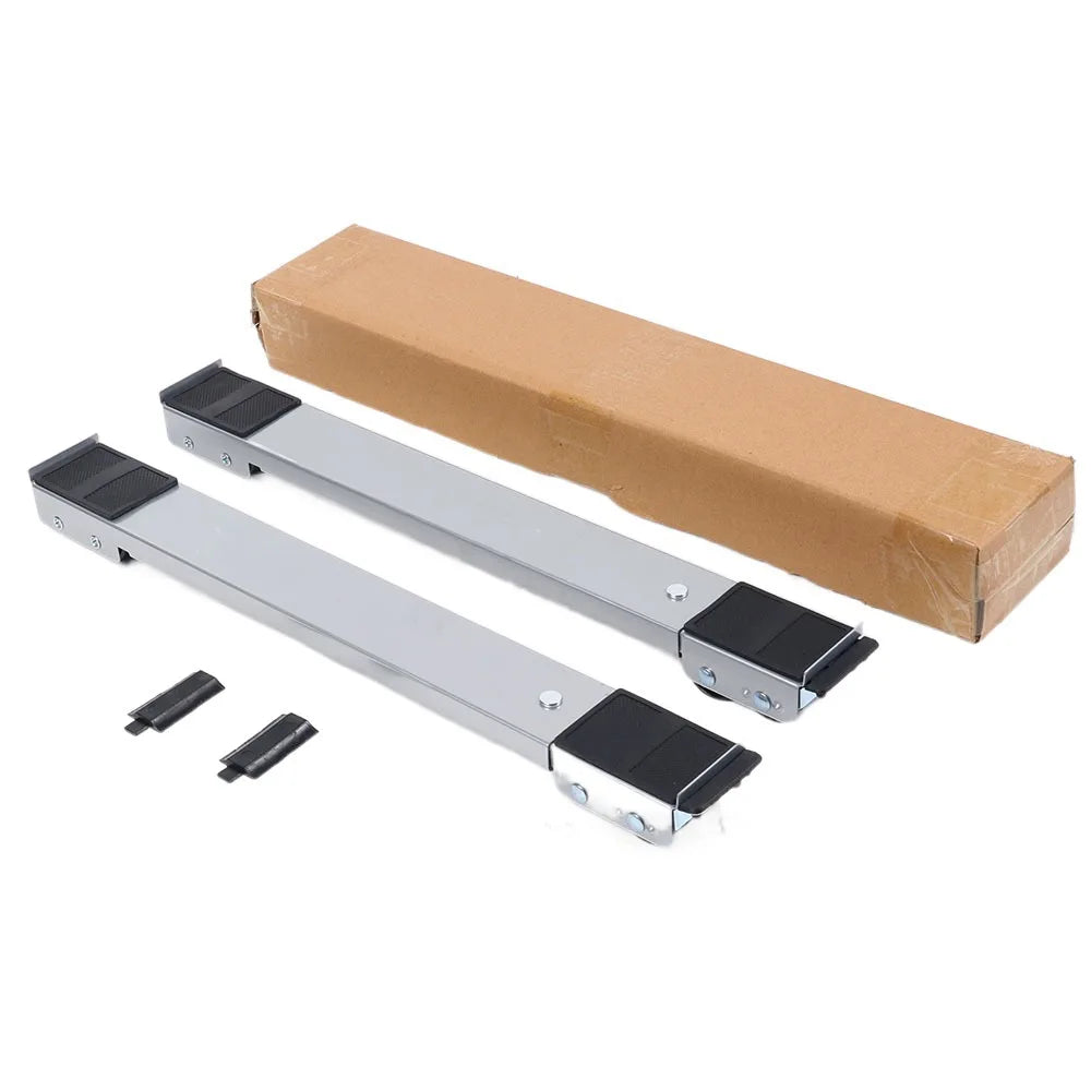 2-Pack Adjustable Appliance Base with 24 Universal Locking Wheels Appliance Base Wheels Axl Grey