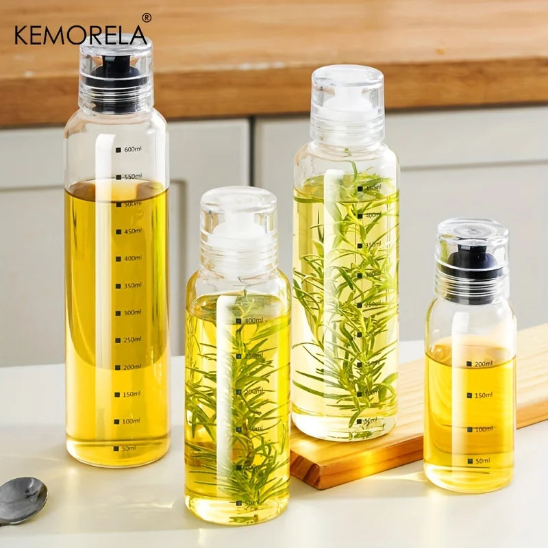 KEMORELA Glass Oil Bottle with Scale 300/450/600ml | Kitchen Glass Oil Dispenser Axl