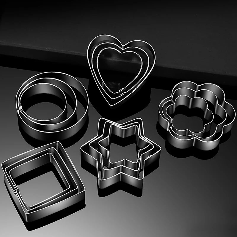 3pc Stainless Steel Cookie Cutters – Star, Heart & Flower Cookie Cutter Set Axl