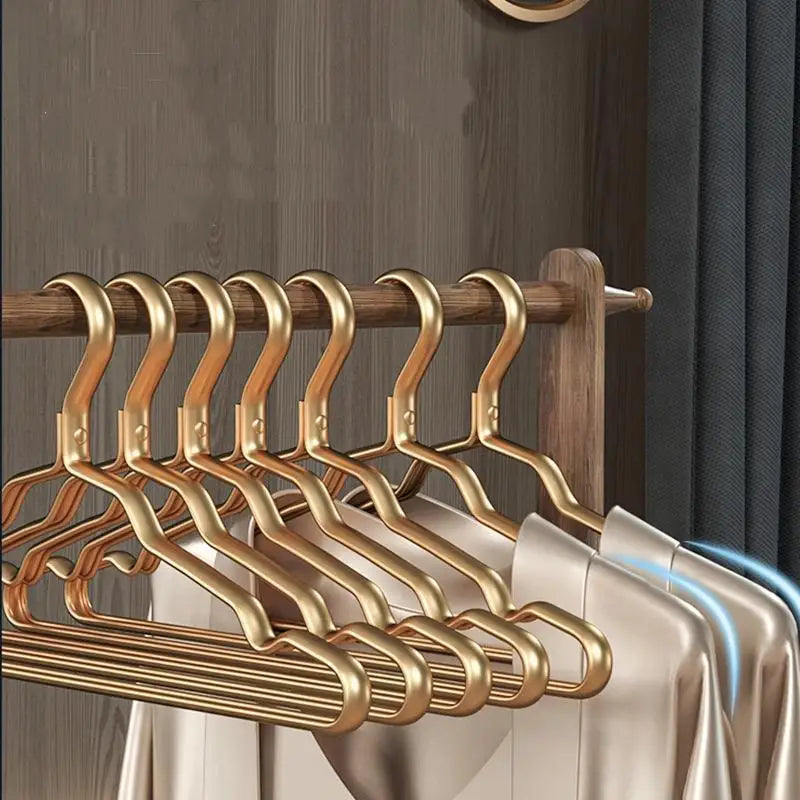 5-Pack Aluminum Anti-Slip Clothes Hangers | Closet Organizer Clothes Hangers Axl
