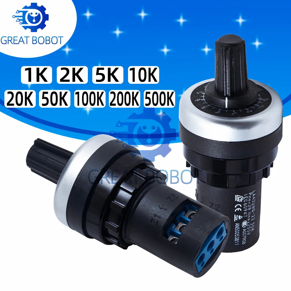 LA42DWQ-22 Rotary Potentiometer 22mm | 1K–500K for Arduino Rotary Potentiometer Axl 1K Ohm