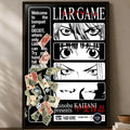 Liar Game Poster Self-Stick HD PVC Waterproof Wall Art Decor Wall Art Poster Axl White07 50X70cmNoframe