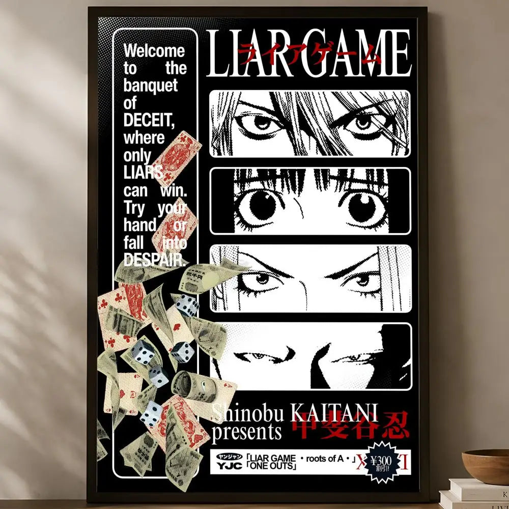 Liar Game Poster Self-Stick HD PVC Waterproof Wall Art Decor Wall Art Poster Axl White07 50X70cmNoframe