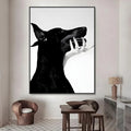 Doberman Pinscher PVC Wall Sticker – Waterproof Home Décor Wall Decal Sticker Axl White07 30X40cmNoframe