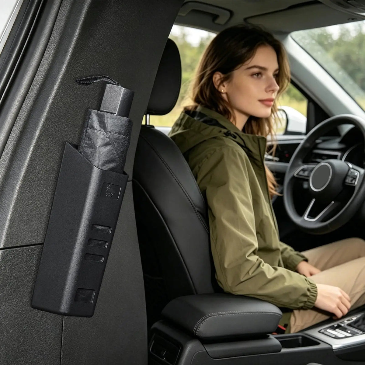Car Umbrella Holder Bucket – Waterproof for Sedan SUV RV Trunk Car Umbrella Holder Axl