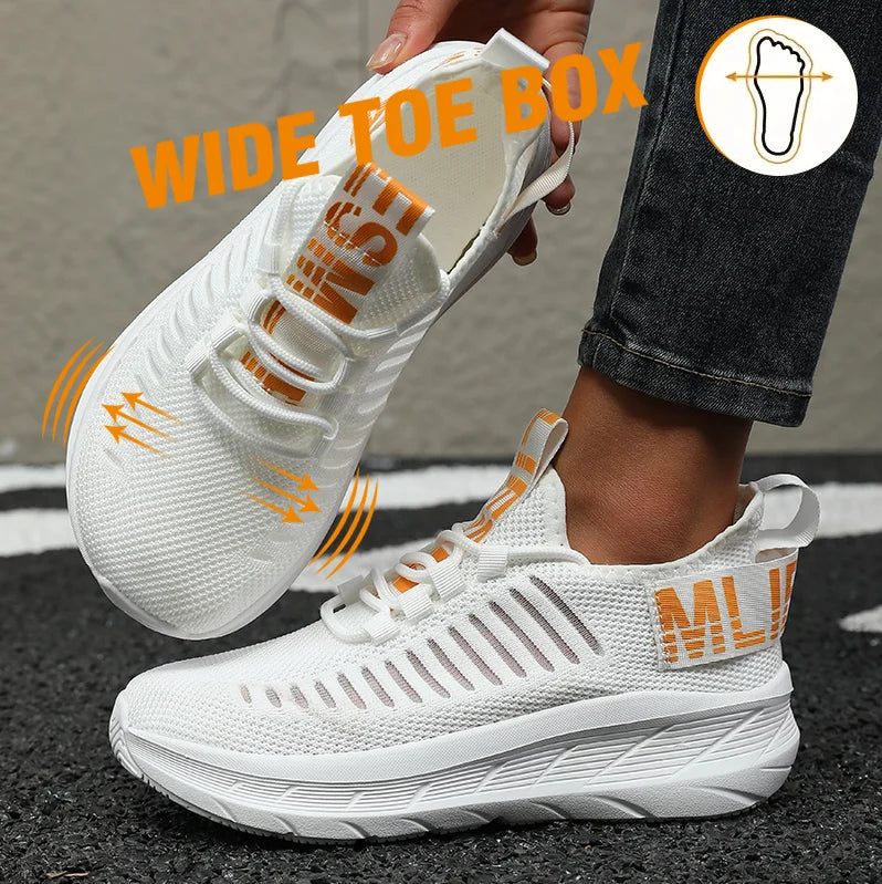 Women's Platform Sneakers – Breathable Mesh Walking Shoes Platform Sneakers Axl