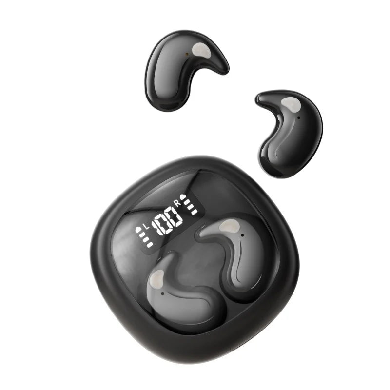 Invisible Sleep TWS Earbuds – Bluetooth 5.4 IPX5 Waterproof Wireless Earbuds Axl black