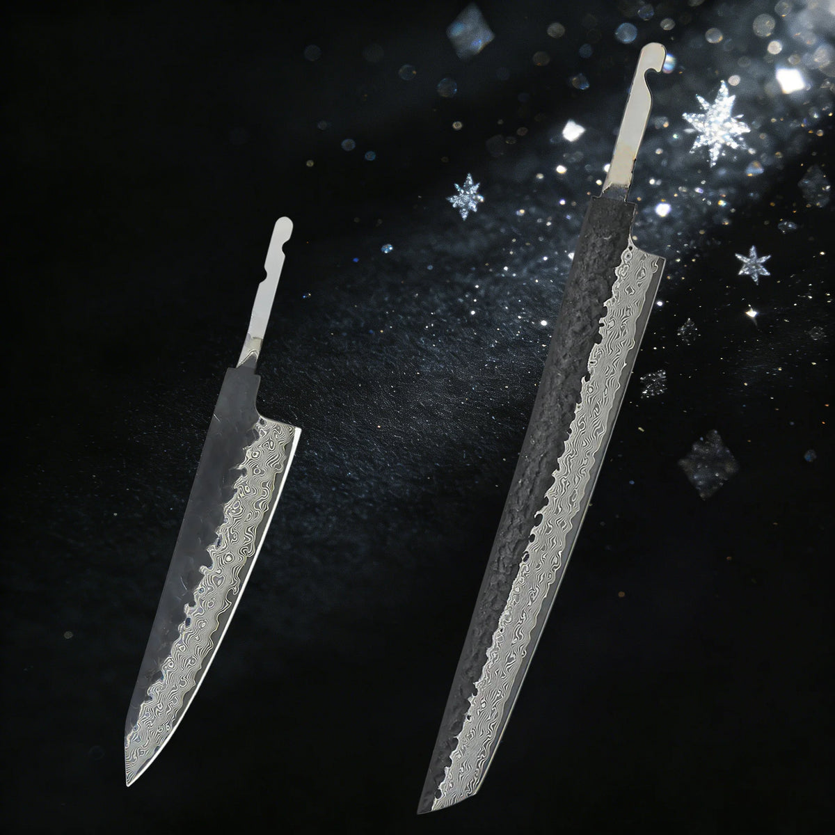Damascus Steel Kiritsuke Knife Blade – DIY Chef Knife Making Damascus Knife Blade Axl Blade-AD-2PCS