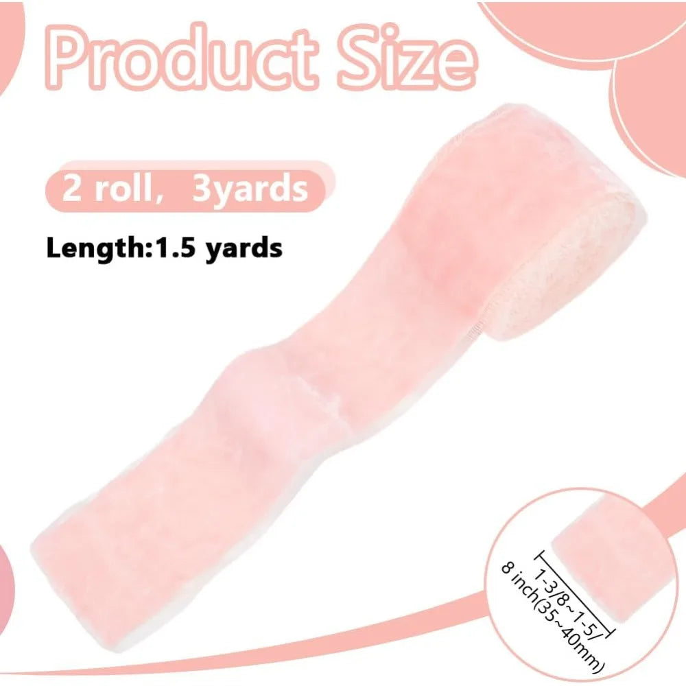 Pink Velvet Frayed Fringe Ribbon – Wedding & Gift Wrapping Craft Ribbon Axl