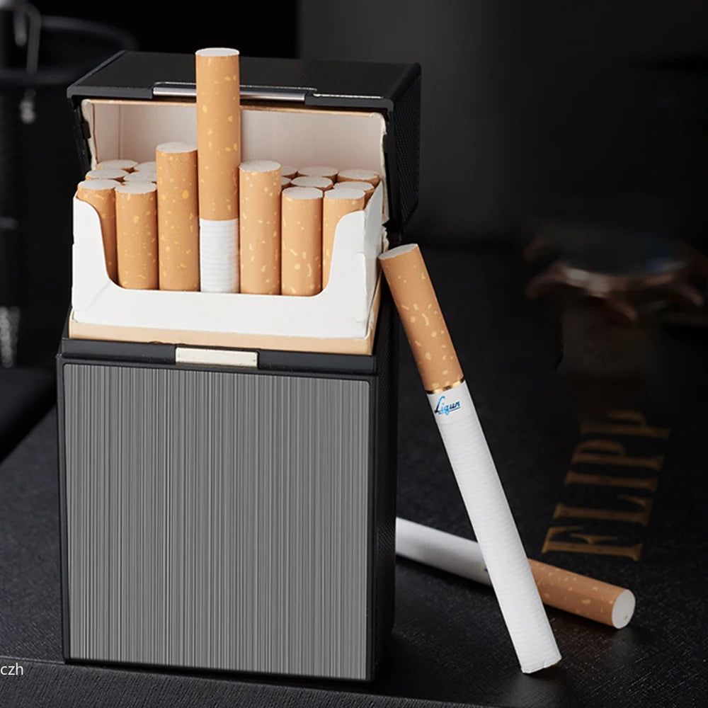 Portable Aluminum Cigarette Case – 20 King Size Holder Box Cigarette Case Axl