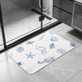 Mediterranean Shell Diatomite Bath Mat – Quick Dry Non-Slip Diatomite Bath Mat Axl White9 30x45cm