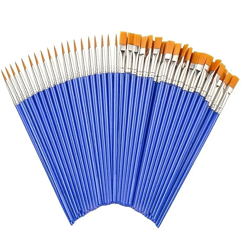 20-Piece Painting Brush Set – Hook Line & Flat Tip Art Brushes Art Brush Set Axl 20Pcs