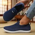 Women's Breathable Mesh Flat Sneaker Loafers | Soft Walking Shoes Women's Flat Sneakers Axl Navy Blue 39