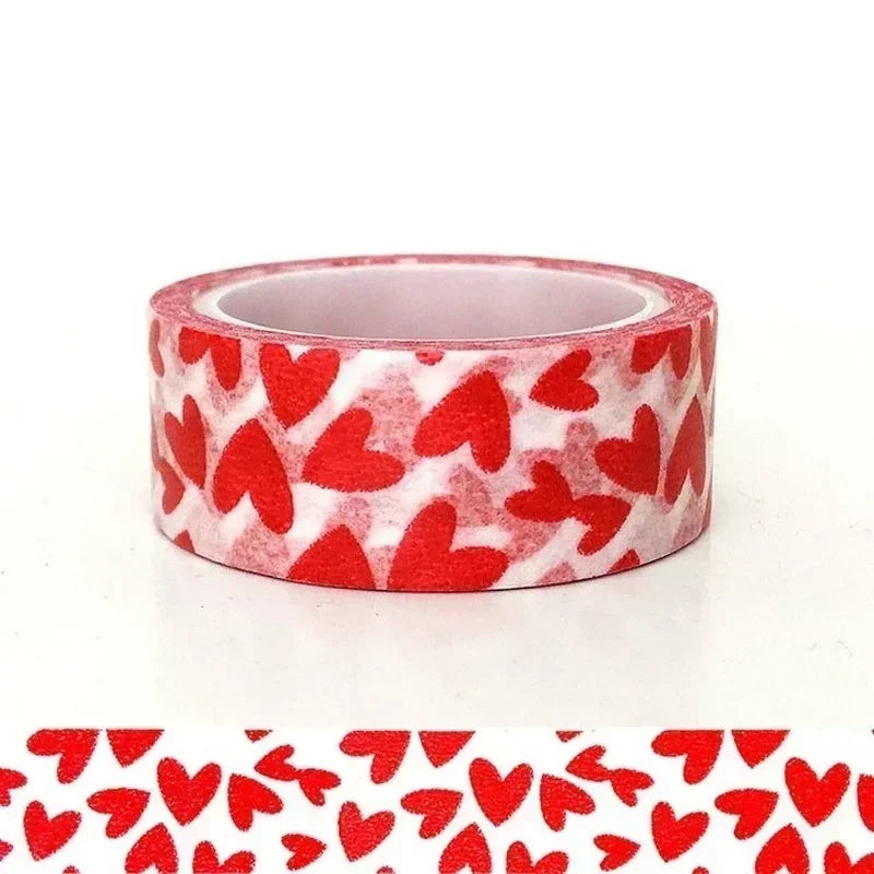 Red Heart Washi Tape – DIY Craft & Scrapbook Decor Tape Decorative Washi Tape Axl
