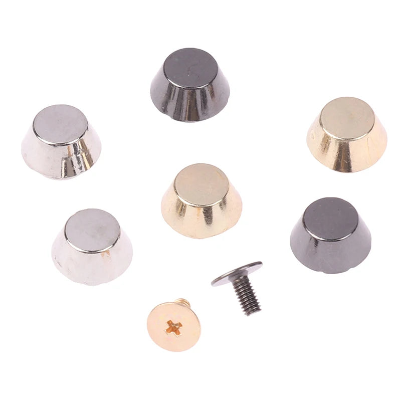 10-Set Metal Bag Bottom Rivets – DIY Leather Stud Feet Leather Craft Rivets Axl