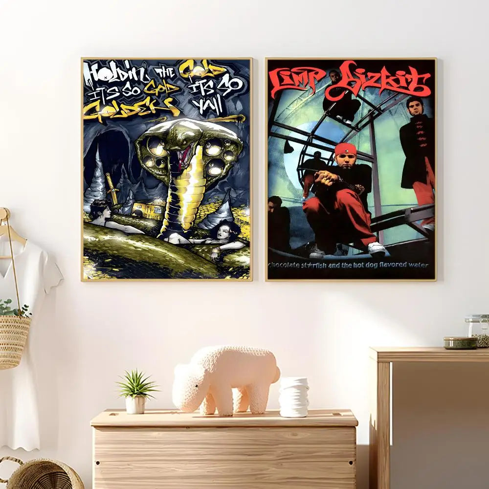 Limp Bizkit Poster – HD Waterproof PVC Wall Sticker Decor Wall Poster Sticker Axl