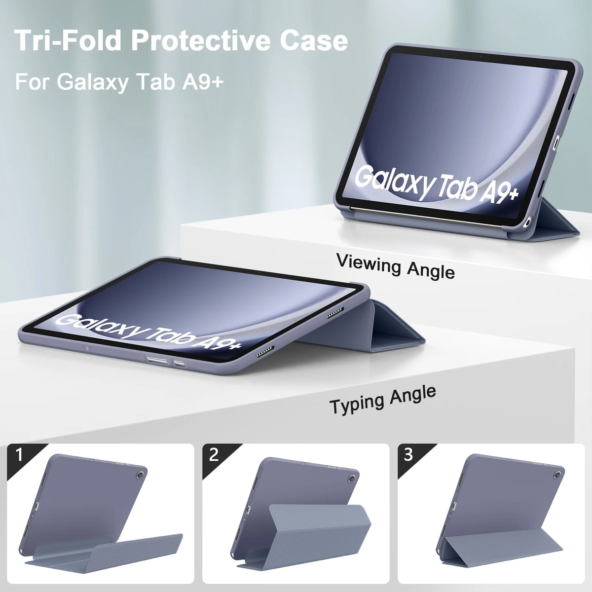 Samsung Galaxy Tab A9 Plus 11" 2023 Case – Tri-Fold Stand Cover Tablet Case Axl