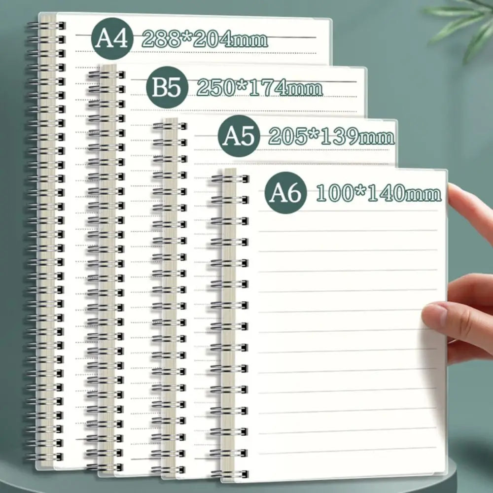 Coil Notebook A4/A5/A6/B5 – Grid, Blank & Lined Sketchbook Spiral Coil Notebook Axl