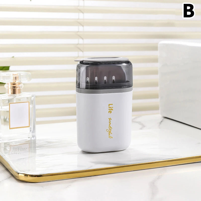 Portable Travel Toothbrush Cup with Lid | Mouthwash Cup Travel Toothbrush Cup Axl B Gray