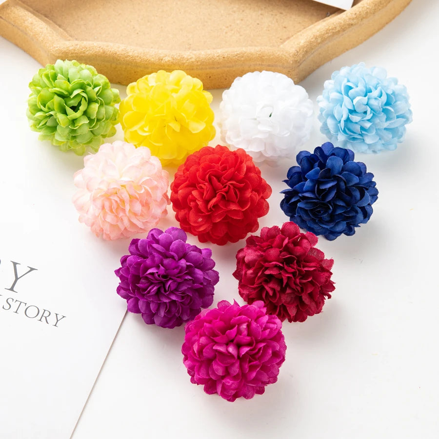 Silk Hydrangea Artificial Flower Heads 50/100 Pcs – DIY Decor Artificial Flower Heads Axl