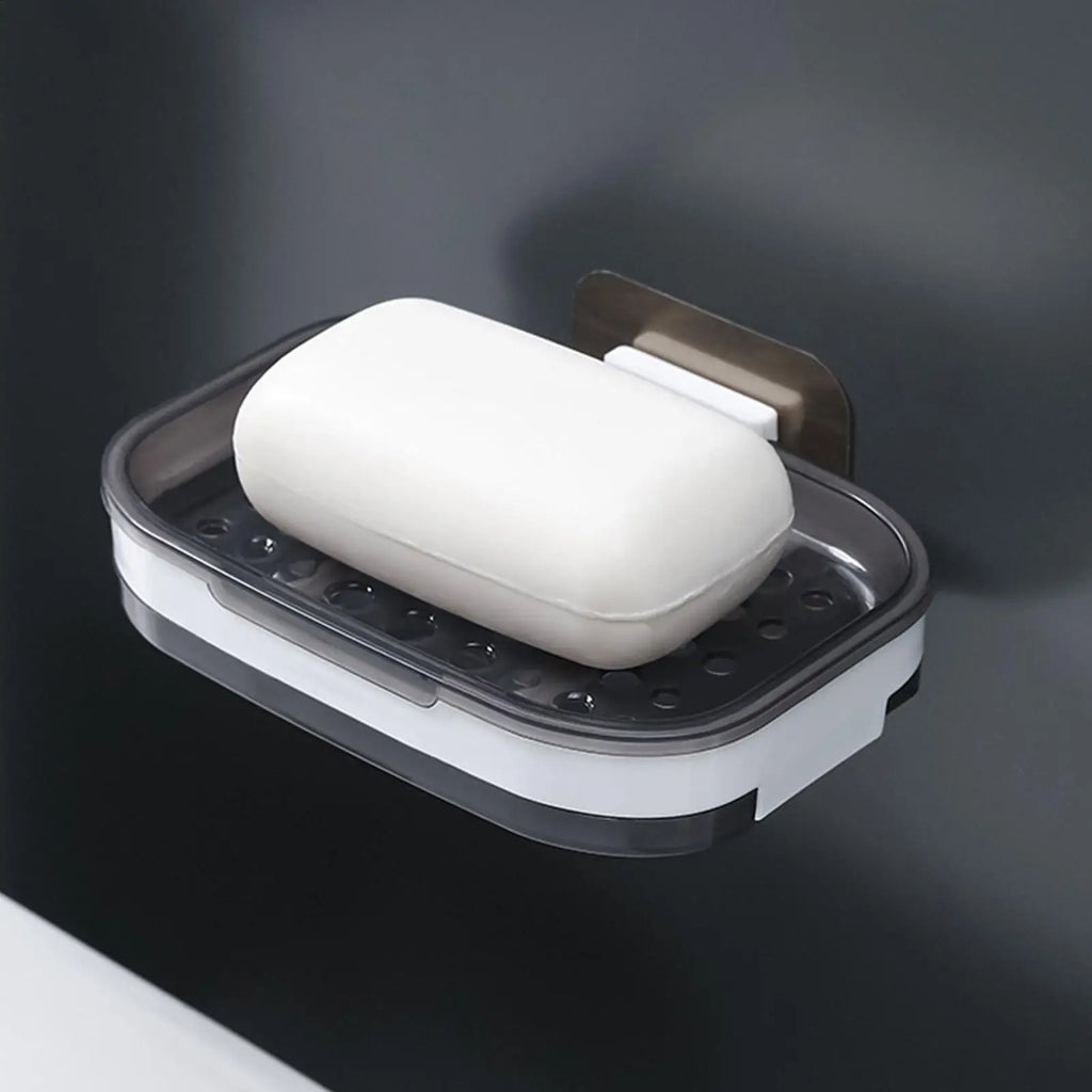 No-Drill Wall Soap Dish with Drain – Self-Adhesive Holder Wall Soap Dish Axl