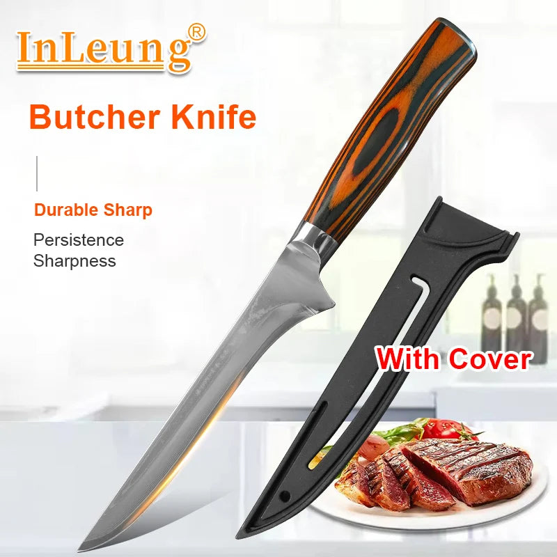 6-Inch Damascus Steel Boning Knife – Fillet & Meat Cutting Damascus Boning Knife Axl