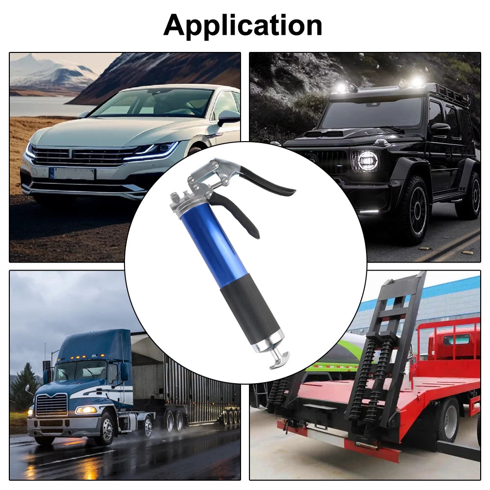 400CC Pistol Grip Grease Gun 6000-7000 PSI with Hose Adapters Pistol Grip Grease Gun Axl