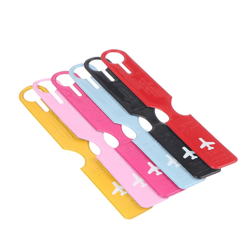 Cute PVC Luggage Tag – ID Name & Address Label Strap Luggage Tag Axl