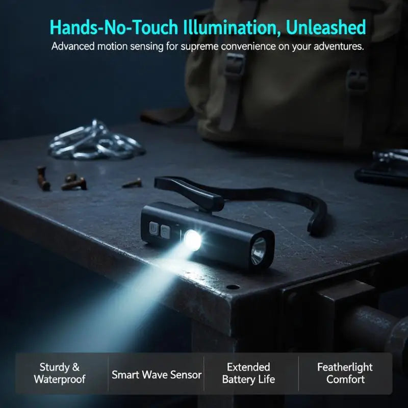 Ear-Hook LED Headlamp | Motion Sensor Hands-Free Light Ear-Hook Headlamp Axl