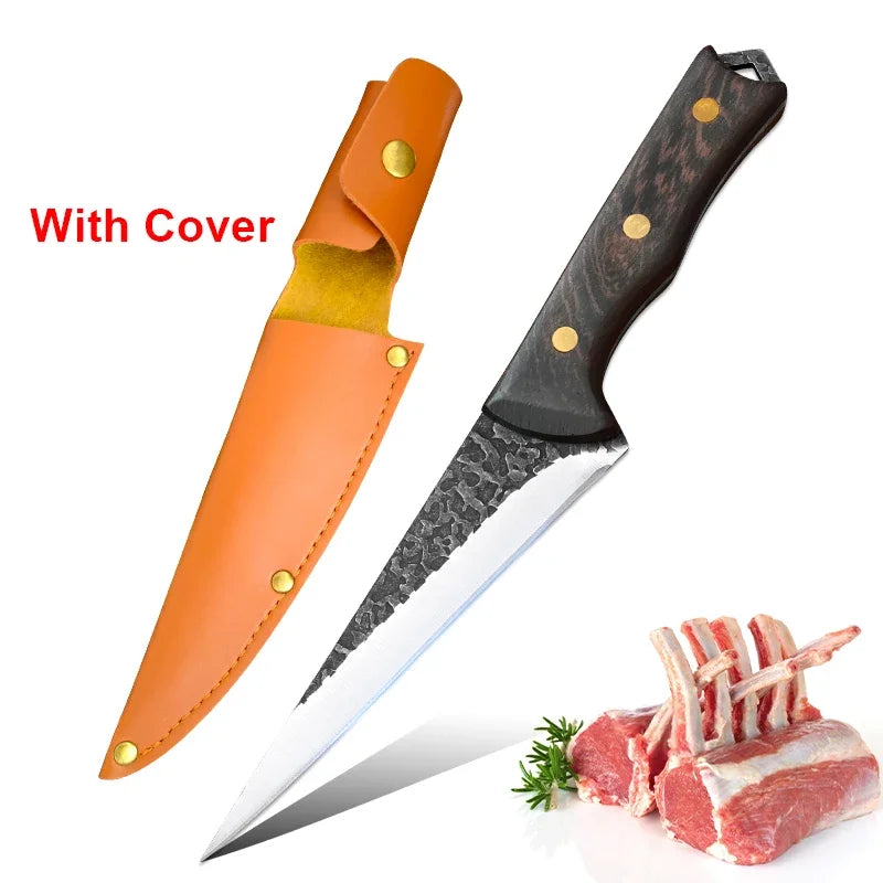 InLeung Stainless Steel Boning & Filleting Knife – Wood Handle Kitchen Boning Knife Axl