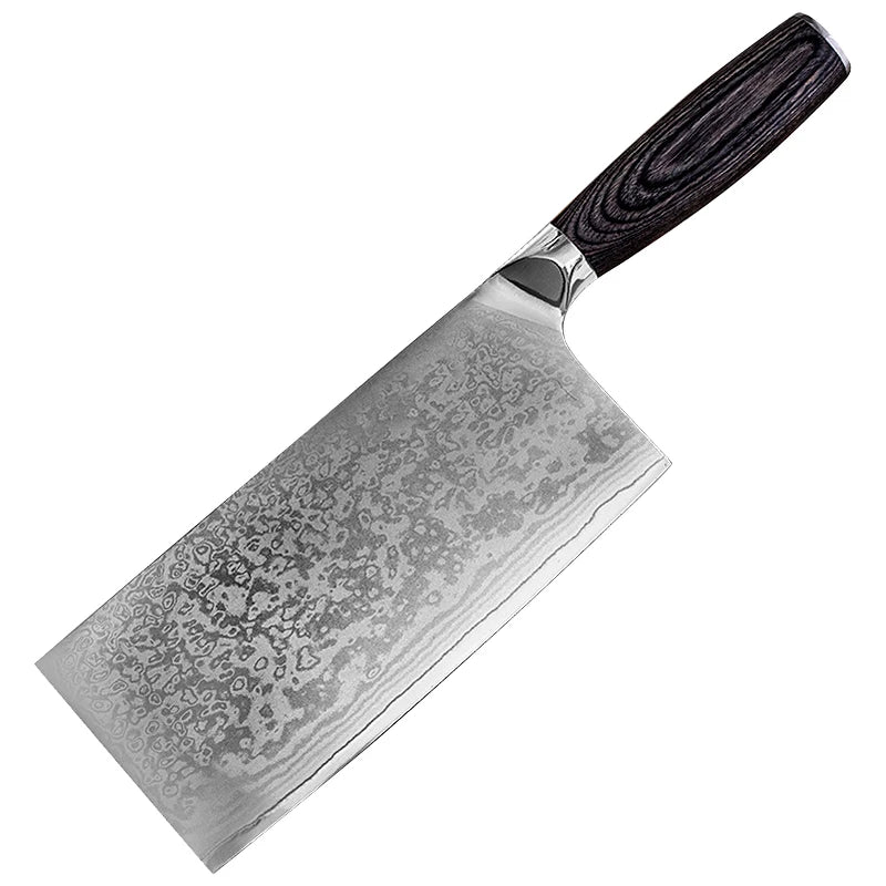 InLeung Damascus Steel Meat Cleaver – Handmade Chef Knife Damascus Chef Knife Axl 8 inch cleaver knife