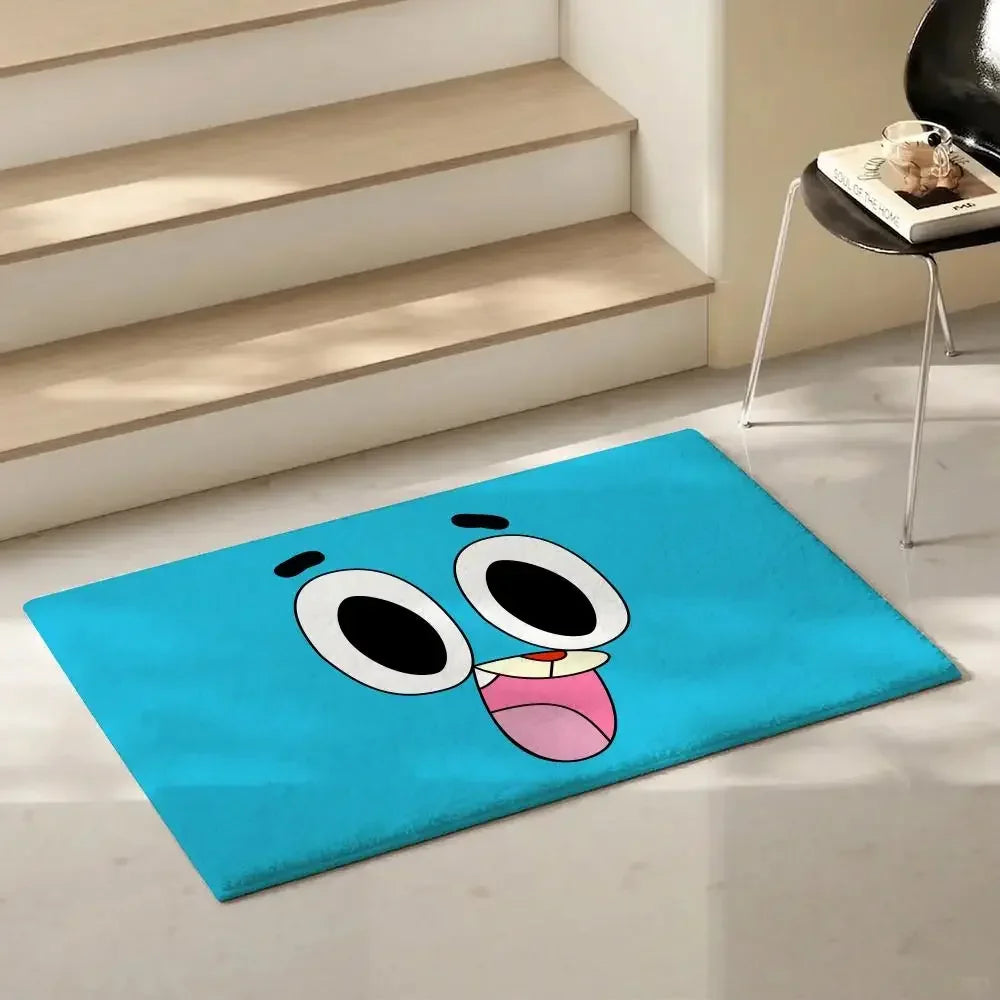Amazing World of Gumball Flannel Floor Mat | Non-Slip Doormat Flannel Floor Mat Axl