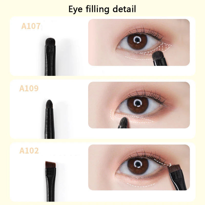 6-Piece Eye Makeup Brush Set – Eyeshadow, Liner & Brow Eye Makeup Brushes Axl
