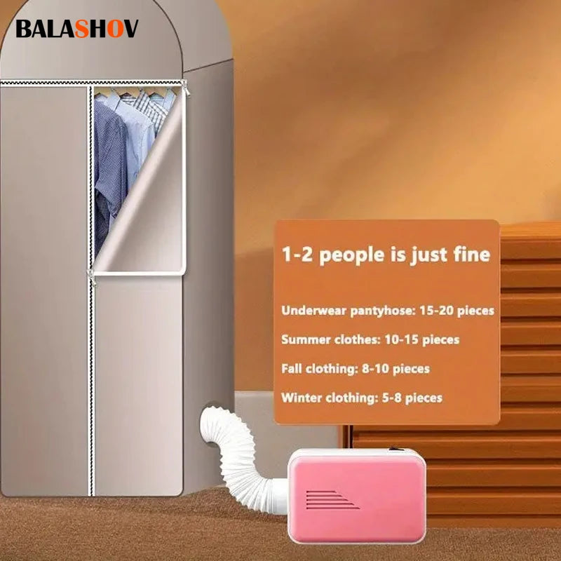 BALASHOV Portable Folding Clothes & Shoe Dryer – Dehumidifier Portable Clothes Dryer Axl pink-Host-cloth EU