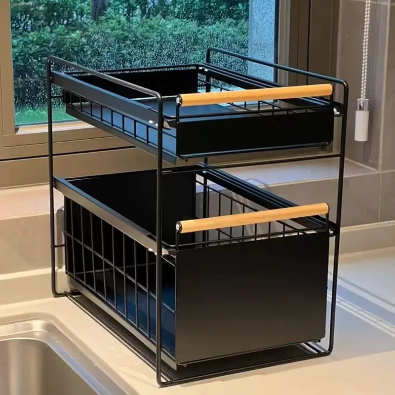 Multifunctional Kitchen Storage Rack – Large Capacity Organizer Kitchen Storage Rack Axl