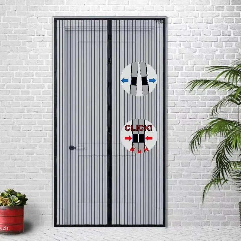 Magnetic Auto-Close Door Mesh Screen – Bug & Fly Barrier Insect Screen Curtain Axl